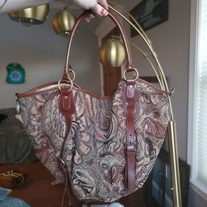 The Territory Ahead Brown Paisley Hobo Bag